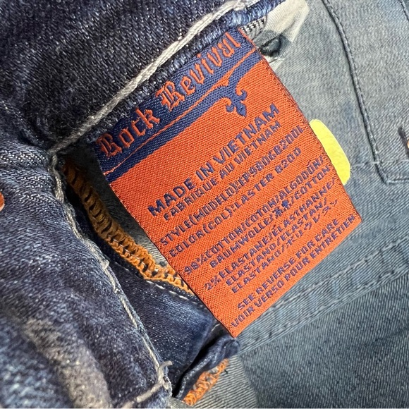 RARE Rock Revival Laster Boot Jeans Size 36 - Picture 6 of 7